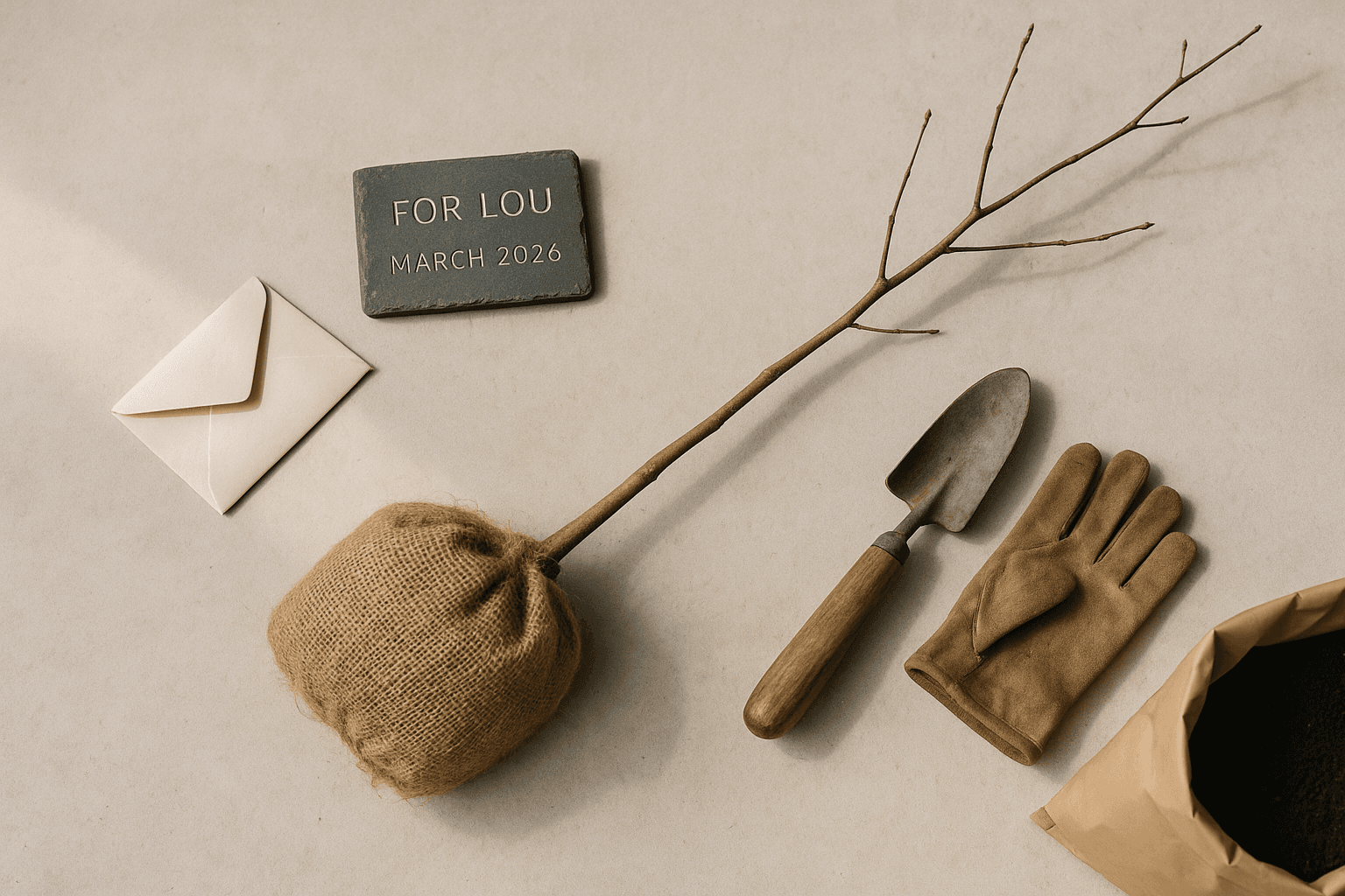 A Tree Planted for Them — Sapling, Buried Letter, Marker Stone
