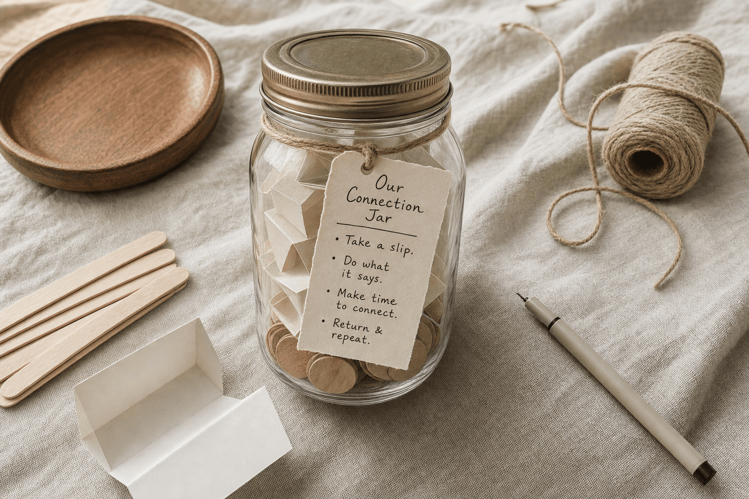 A Date Night Jar — 50 Ideas, Folded and Drawn Weekly