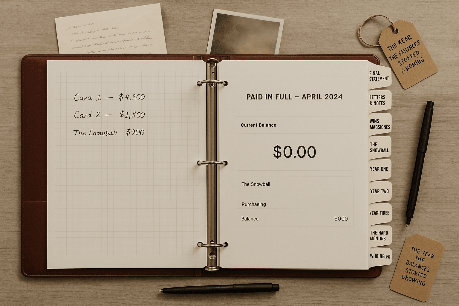 A Debt-Free Journey Binder — Receipts, Letters, the Final Statement