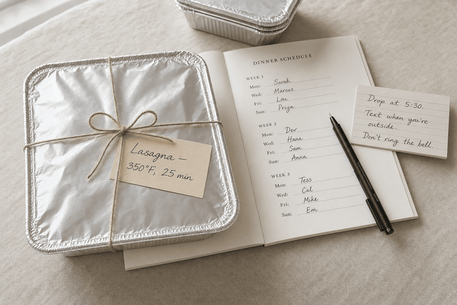 Organize a Meal Train — Three Weeks for a Family in a Hard Stretch