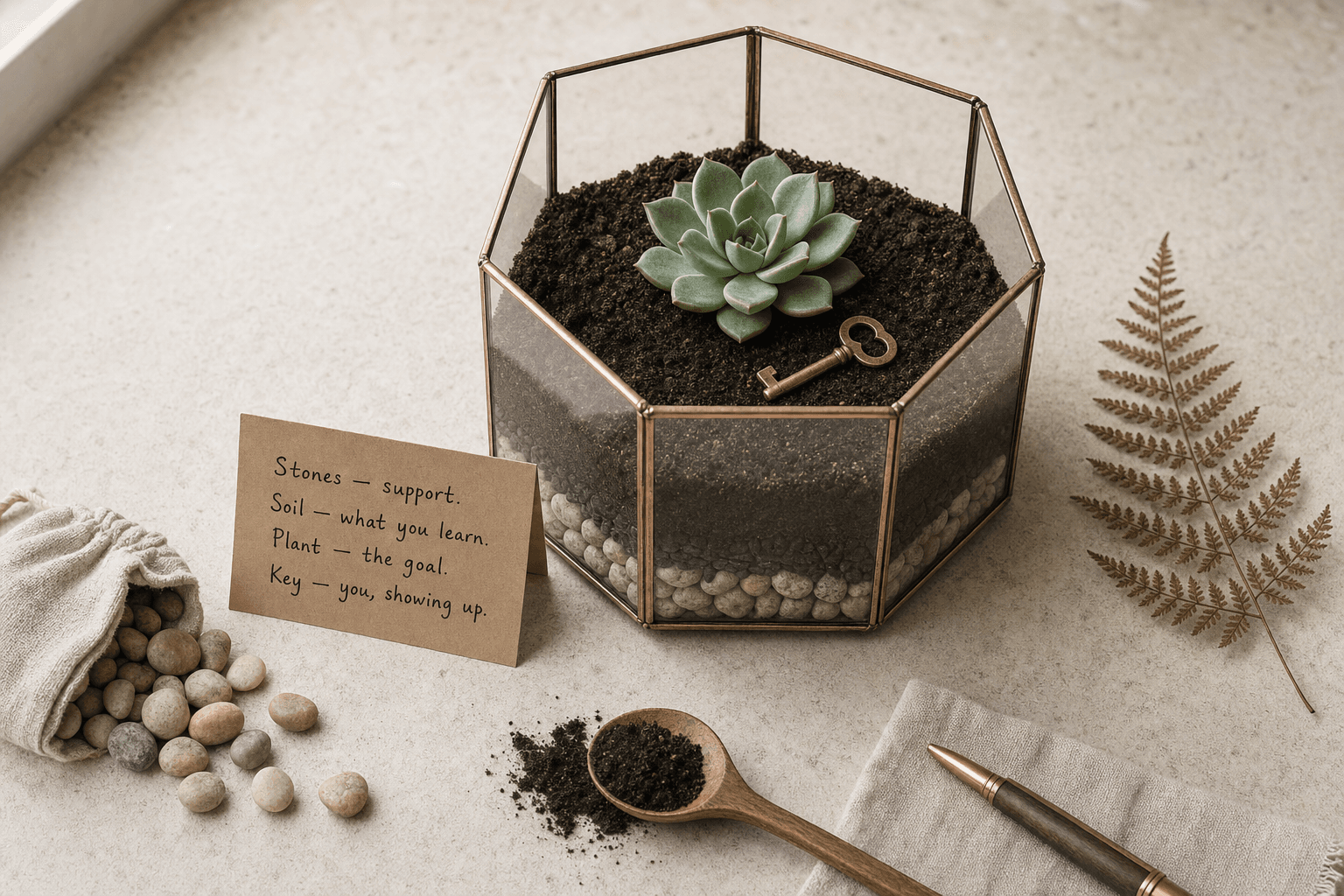 A Goal Terrarium — A Small Living World for an Intention