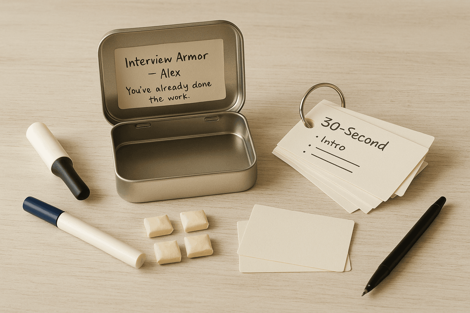 An Interview Armor Kit — Cheat Cards and the Walk-In Fixes