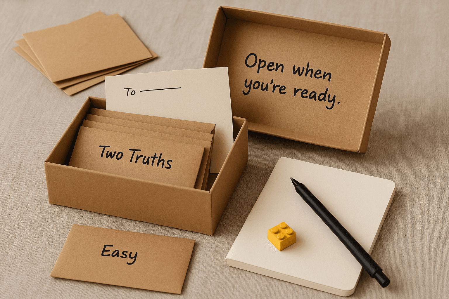 A Reconnect Kit for a Parent or Adult Child — Six Envelopes, a Letter