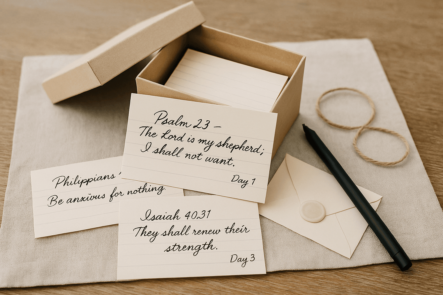 A Scripture Box — Thirty Days of Verses, Prayers, and Notes