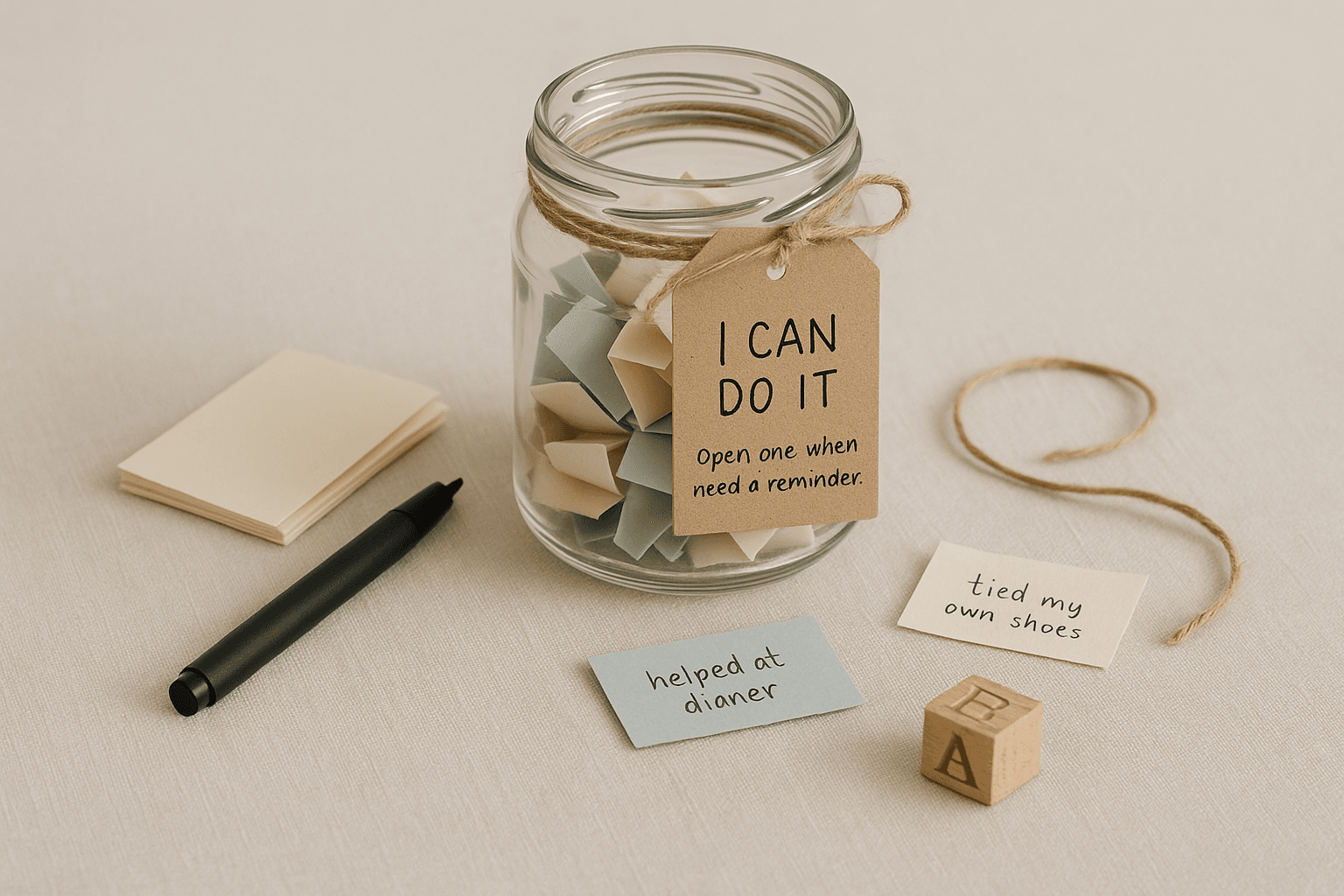 An "I Can Do It" Jar — A Confidence Keepsake for a Young Kid