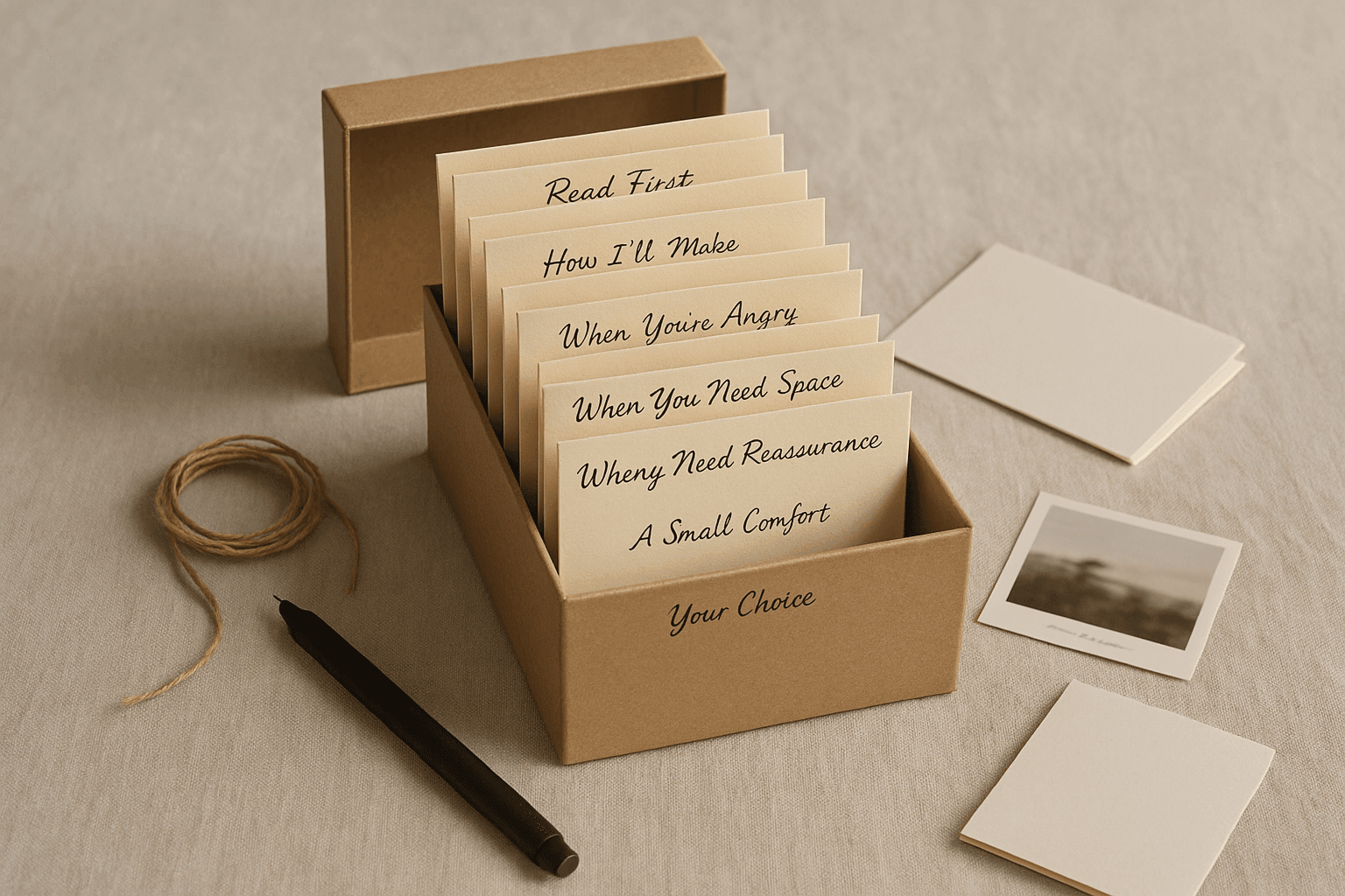 An Apology Envelope Box — Seven Letters After You Hurt Your Partner