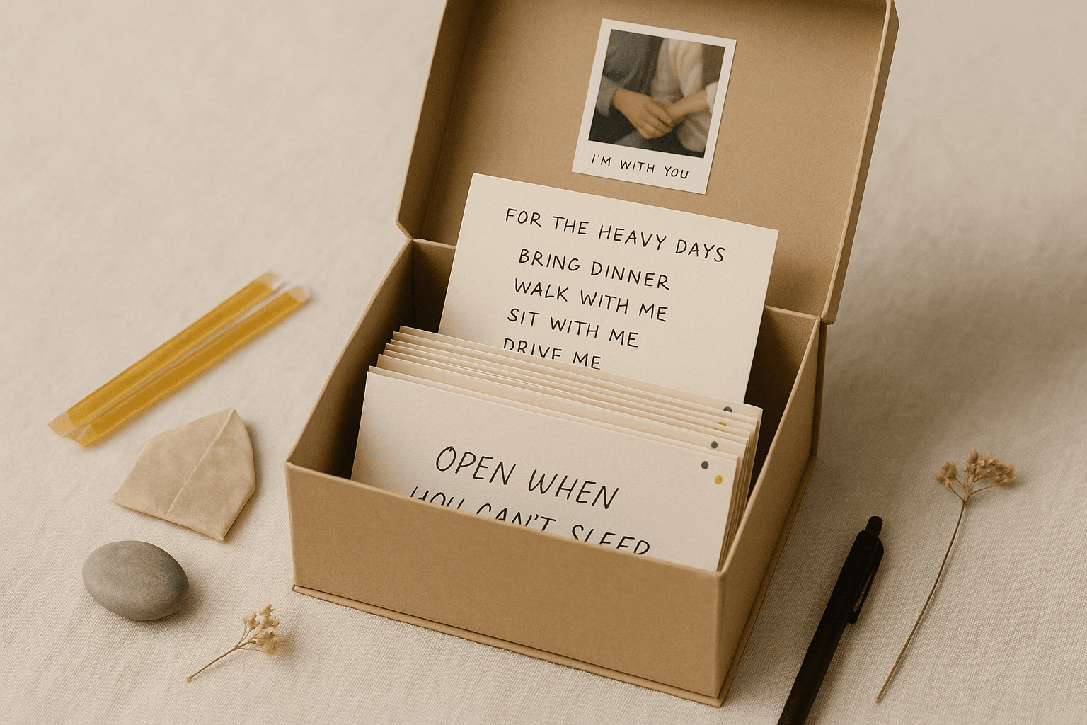 A Comfort Letter Box — Twelve Envelopes for Your Partner's Hard Days