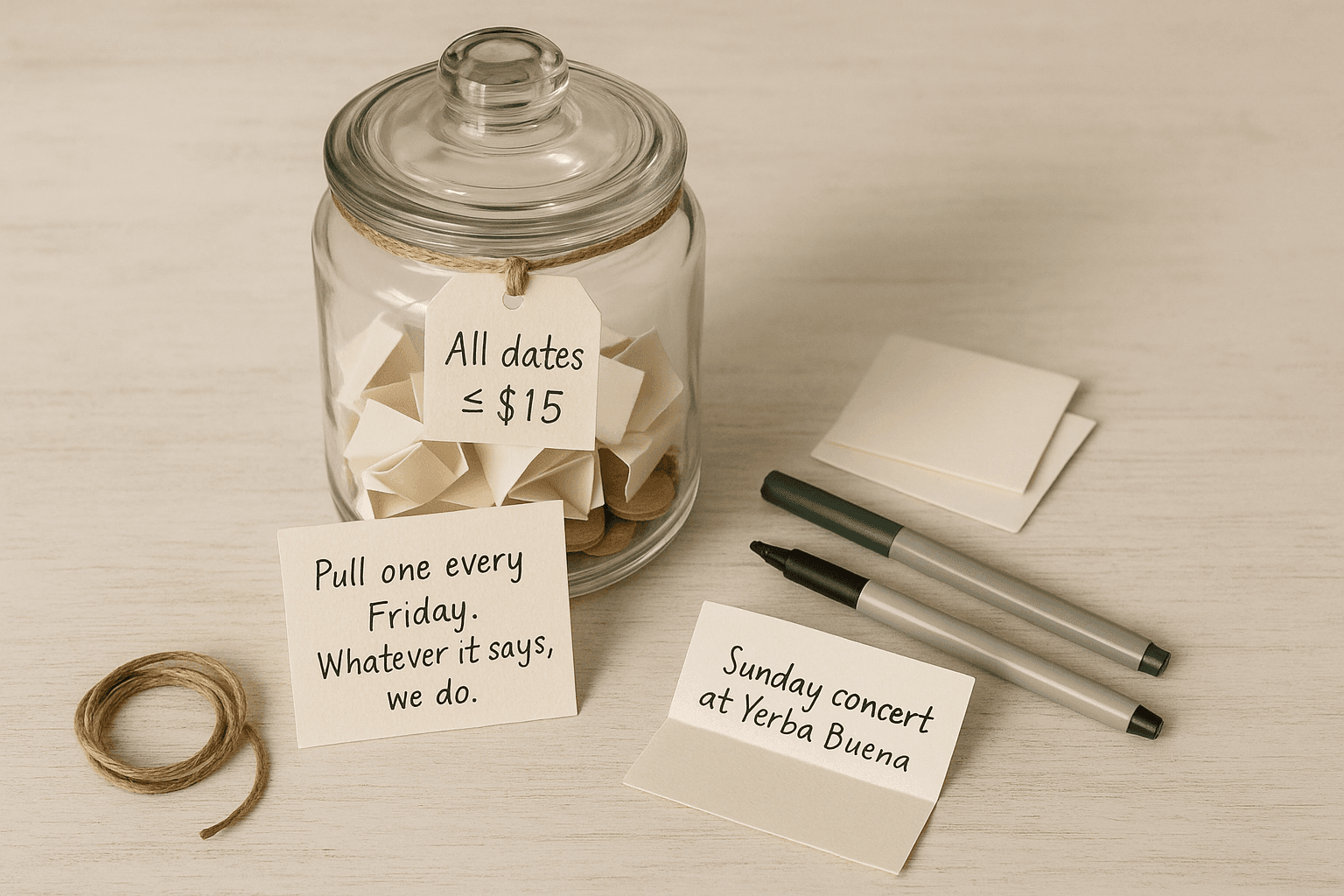 A Debt-Free Date Jar — Thirty Dates for the Year After Payoff