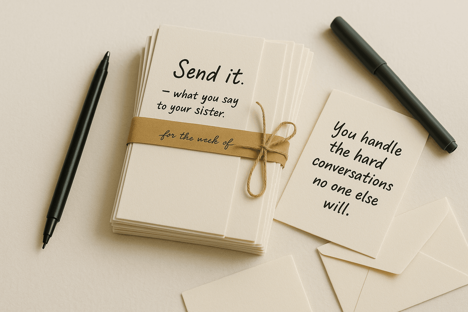A Believe-in-You Kit — Twelve Cards in Their Words, Hand-Inked