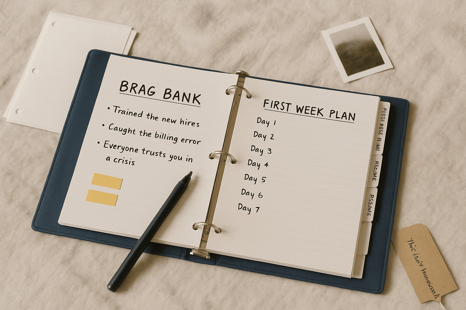 A Layoff Binder for a Sibling or Parent — Twelve Tabs and a Brag Bank
