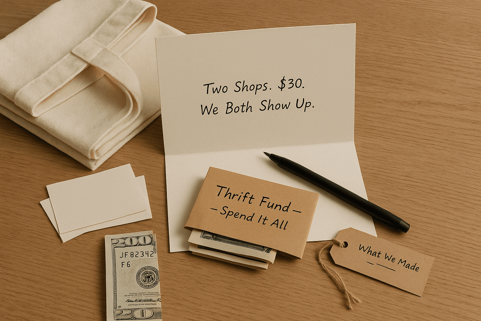 A Thrift Store Day for Two — Two Shops, a $30 Hunt, an Upcycle After