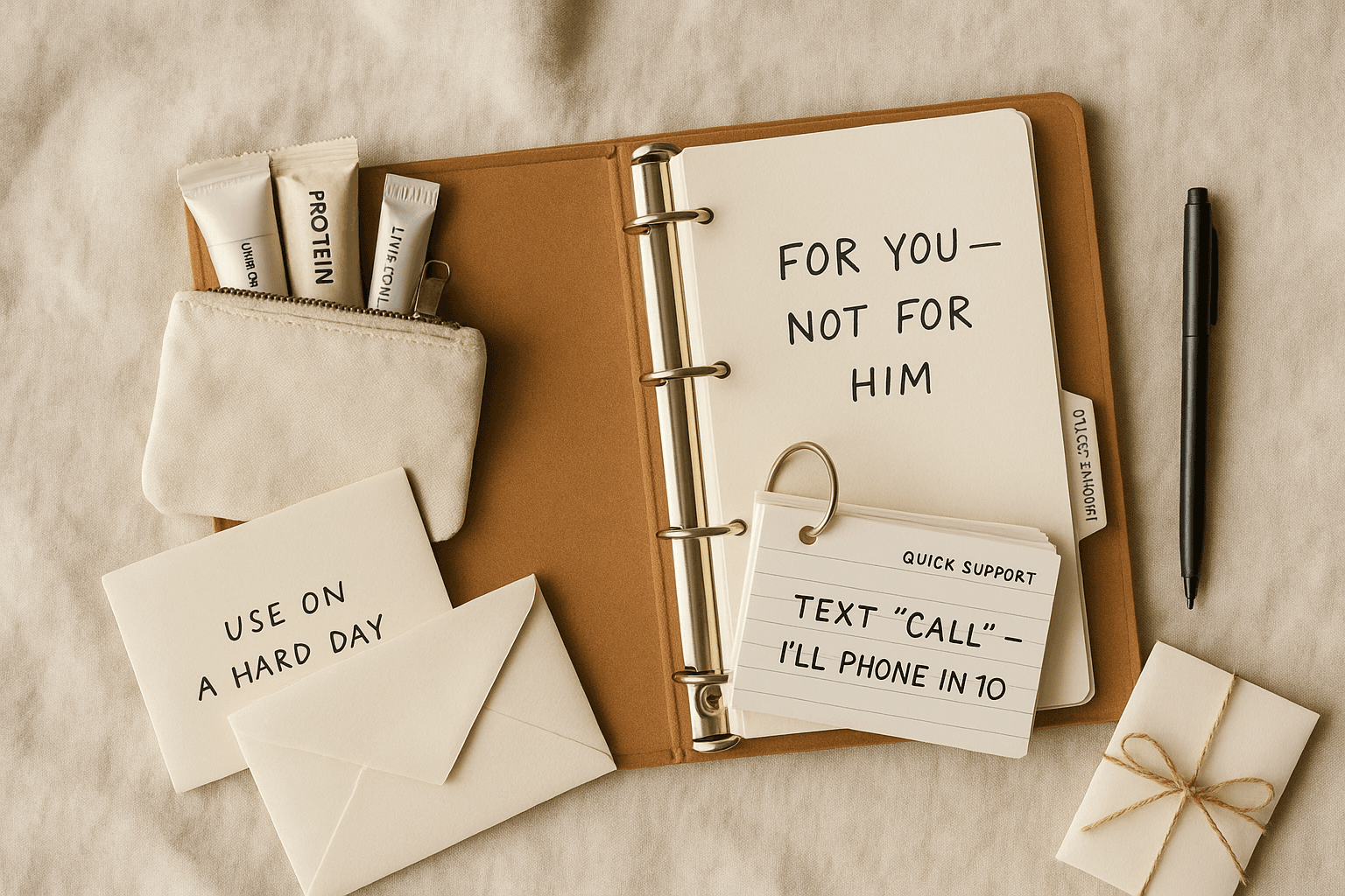 A Caregiver's Binder — Coupons, Quick Pages, a Pouch for Hard Weeks