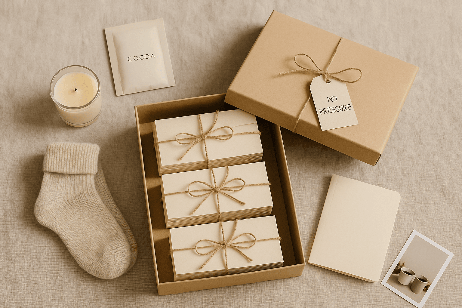 A Reconnect-Night Box for Your Partner — Cards, Comfort, No Pressure