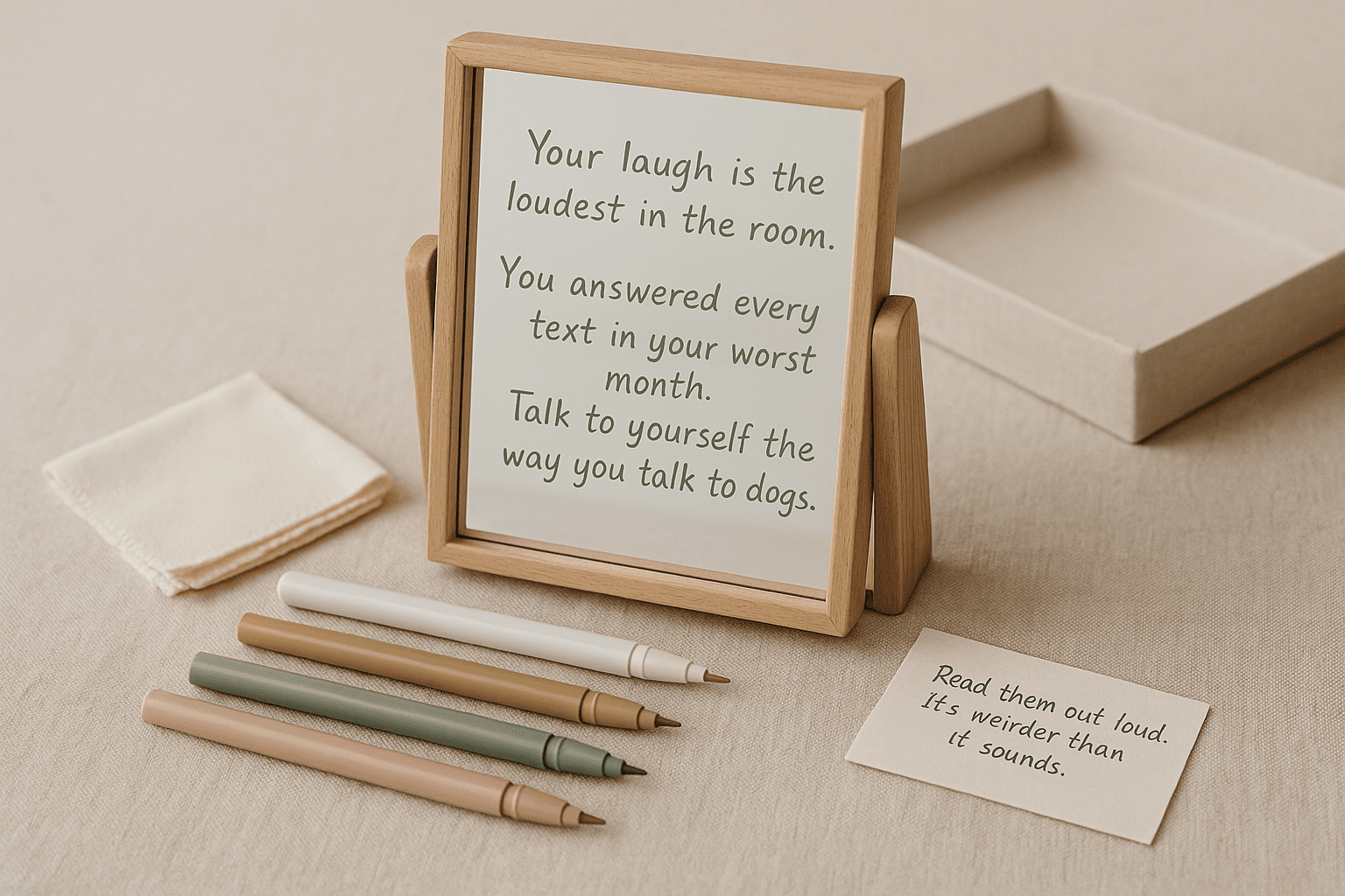 An Affirmation Mirror for Her — Daily Messages in Your Voice