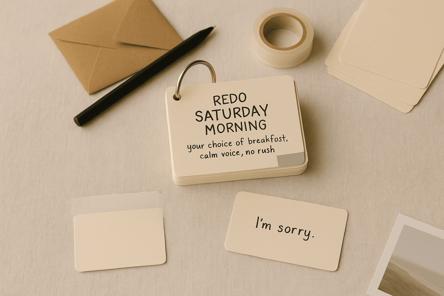 An Apology Coupon Book — Ten Make-Good Cards for a Family Member