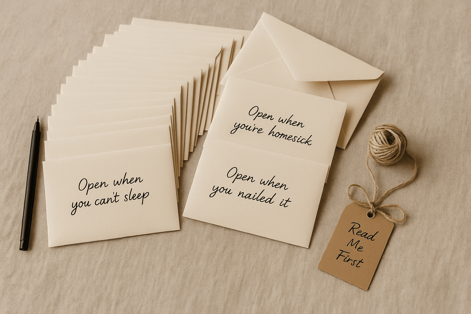 An Open-When Letter Set — 12 Envelopes for Moments You Can't Be There