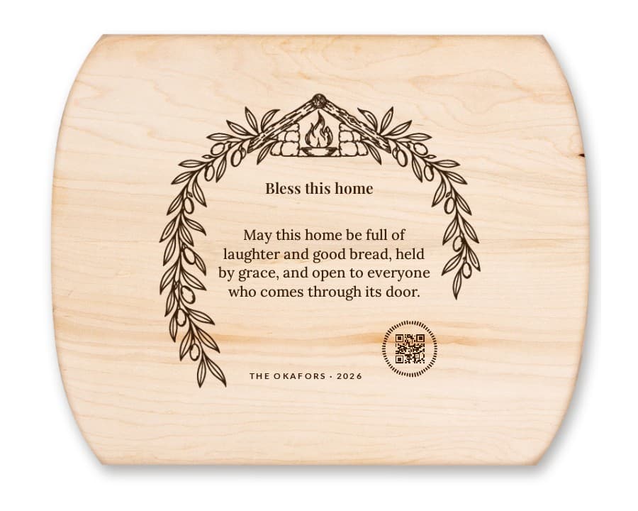 House Blessing, Personalised Engraved Maple Board
