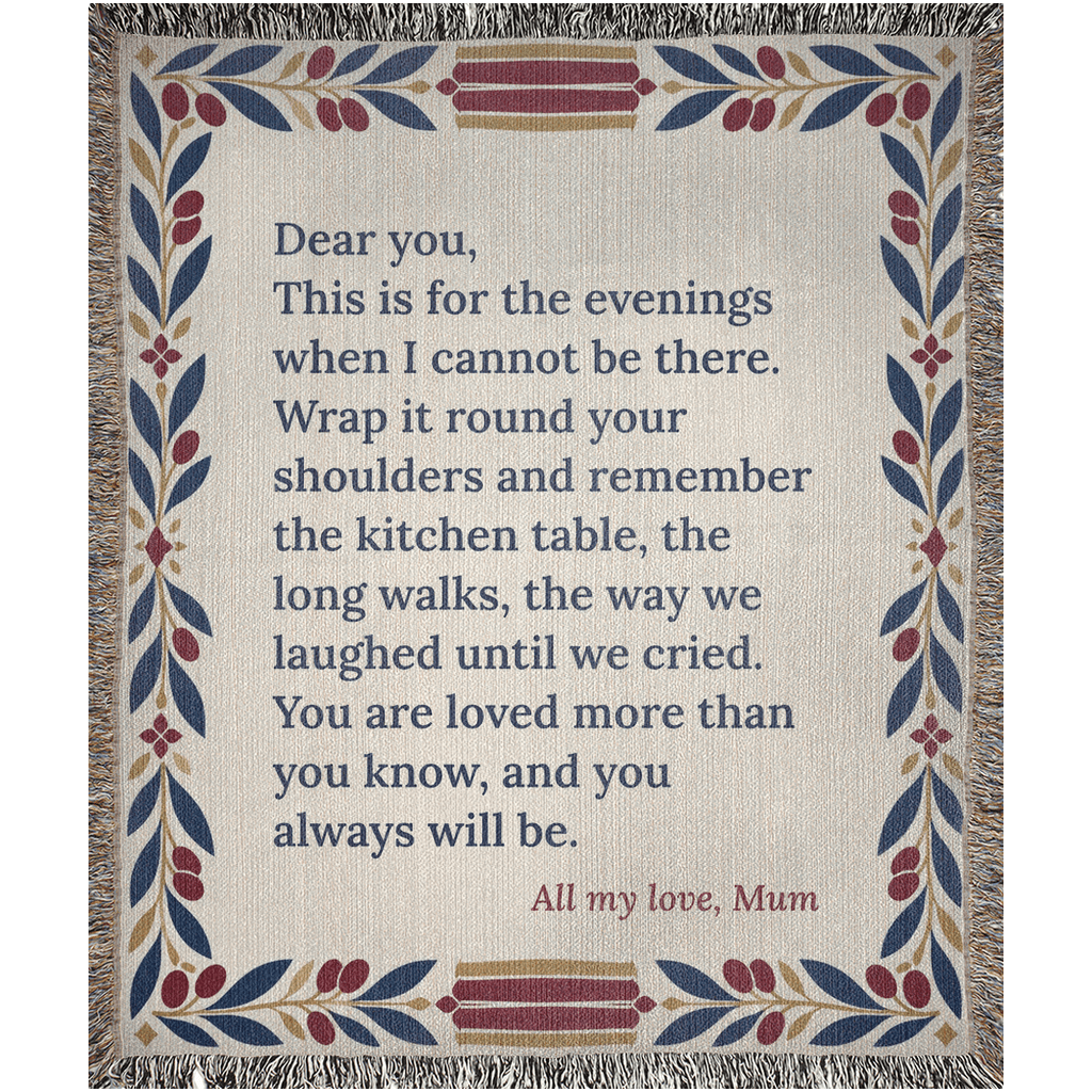 The Letter Blanket, Personalised Woven Throw