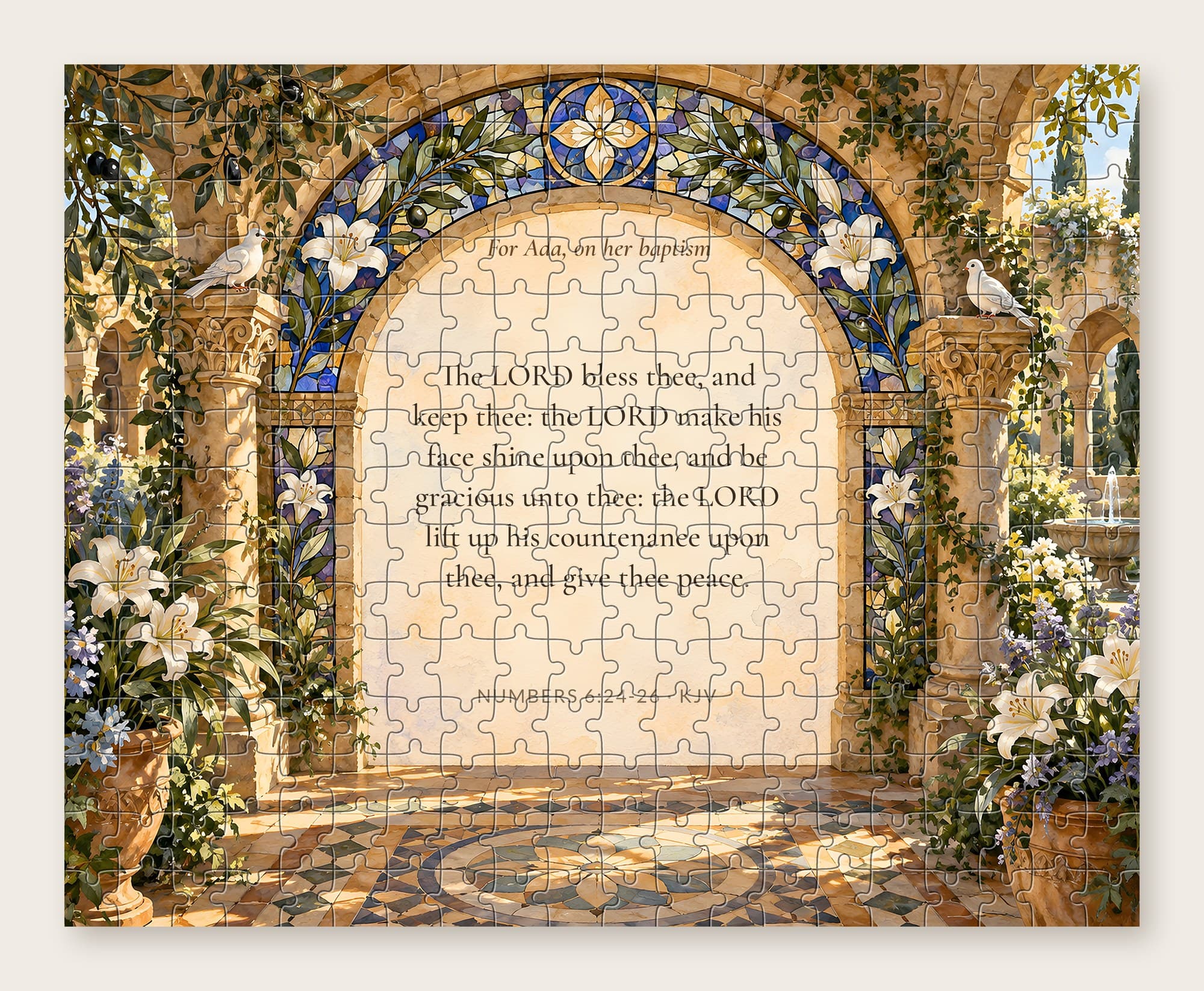 A Verse, Piece by Piece, Personalised Jigsaw Puzzle