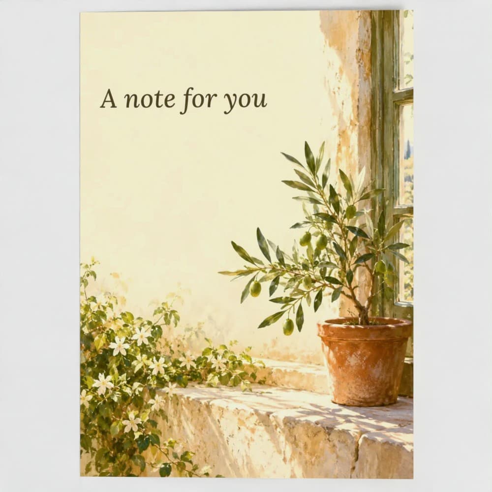 A Note for You, Personalised Folded Card