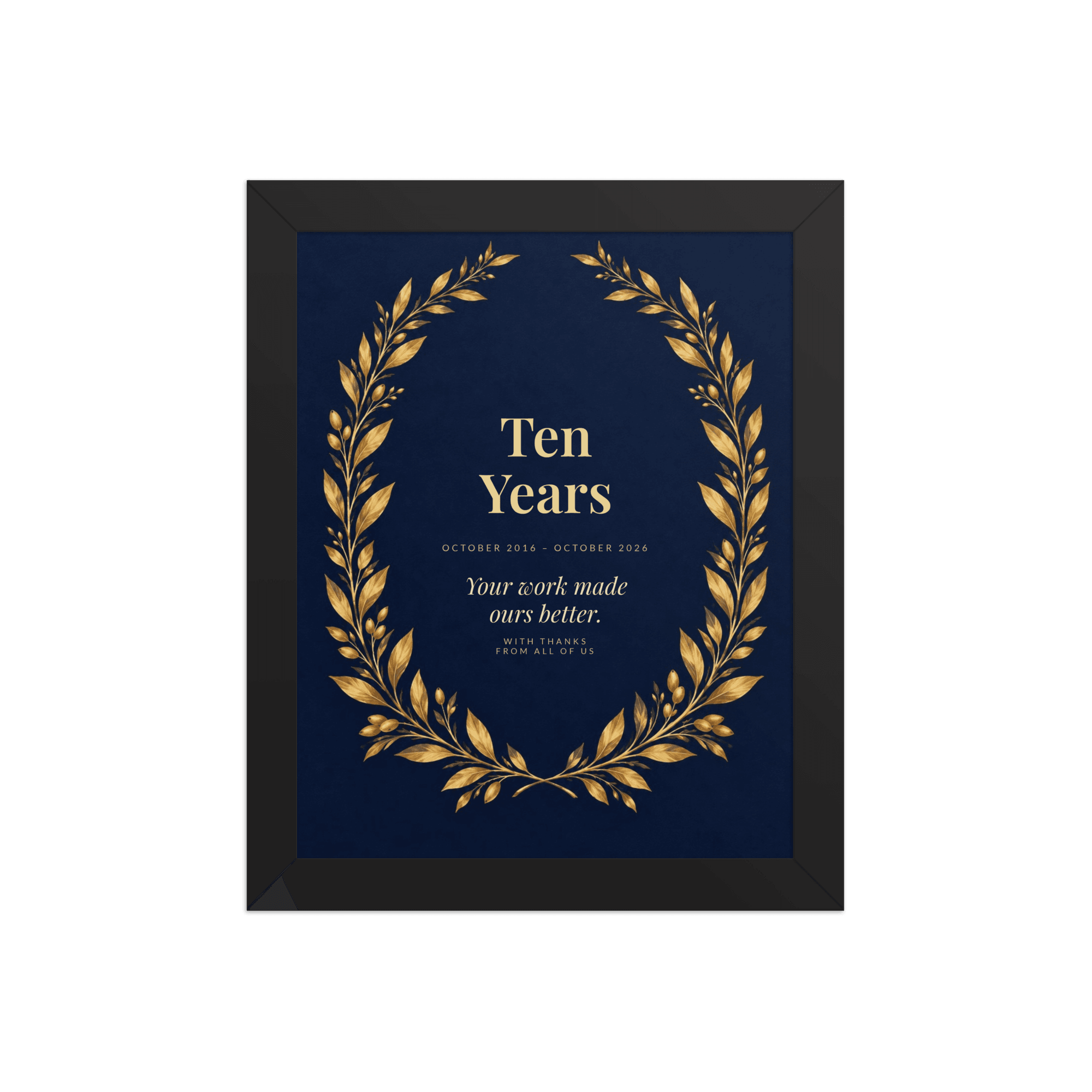 Work Milestone, Personalised Framed Print
