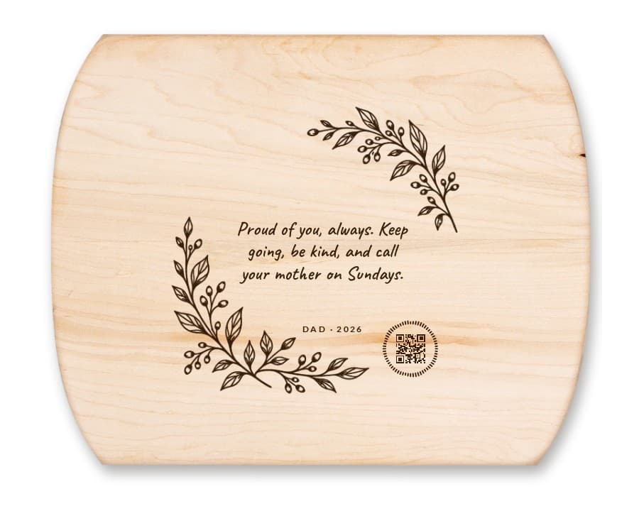 A Note in Their Hand, Personalised Engraved Maple Board